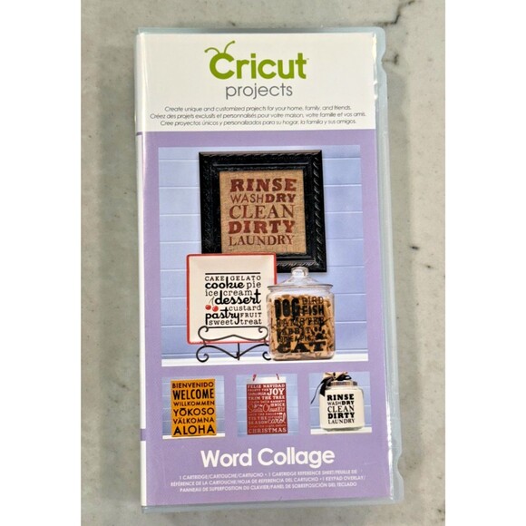 Cricut Projects Word Collage Cartridge New In Box - Open - Picture 1 of 3